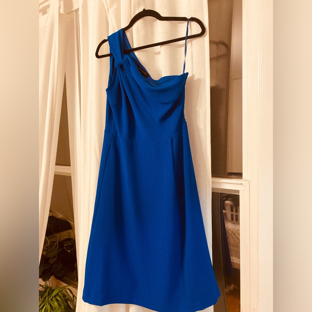 Never Worn, Blue, One-Shoulder, Banana Republic, Size 4 Dress